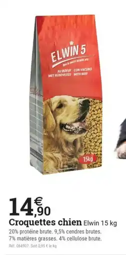 Espace emeraude Croquettes chien Elwin offre