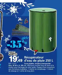 Provence Outillage Récupérateur d'eau de pluie offre