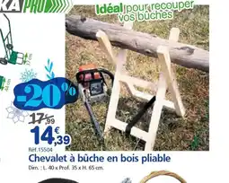 Provence Outillage Chevalet à bûche en bois pliable offre