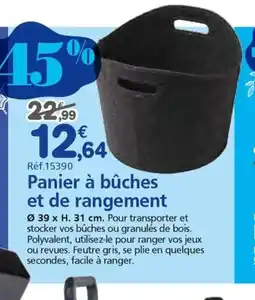 Provence Outillage Panier à bûches et de rangement offre