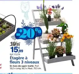 Provence Outillage Étagère à fleurs 3 niveaux offre