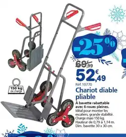 Provence Outillage Chariot diable pliable offre