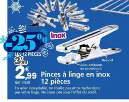 Provence Outillage Pinces à linge en inox 12 pièces offre