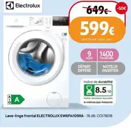 Darty ELECTROLUX Lave-linge frontal EW6FI4109RA offre