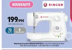 Darty SINGER Machine à coudre SISTER 8 offre