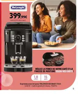 Darty DELONGHI Expresso avec broyeur ECAM21.113.B offre