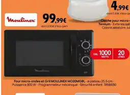 Darty MOULINEX Four micro-ondes et Gril MO20MGBL offre