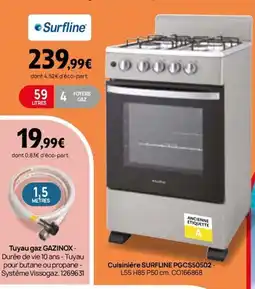 Darty SURFLINE Cuisinière PGCS50502 offre