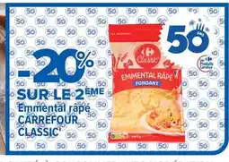 Carrefour CARREFOUR CLASSIC Emmental râpé offre