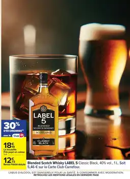Carrefour LABEL 5 Blended Scotch Whisky offre