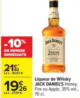 Carrefour JACK DANIELS Liqueur de Whisky offre