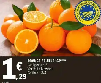 E.Leclerc Orange feuille IGP offre