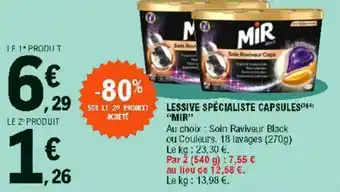 E.Leclerc Lessive spécialiste capsules "mir" offre