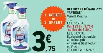 E.Leclerc Nettoyant ménager "antikal" offre
