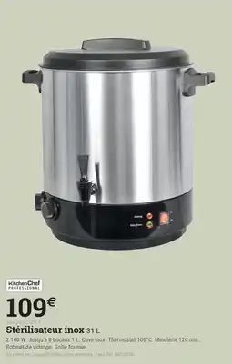 Espace emeraude Kitchenchef - stérilisateur inox offre