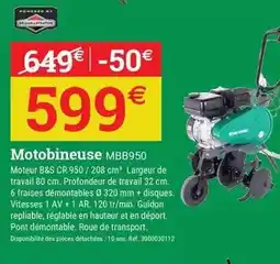 Espace emeraude Eden parc - motobineuse offre