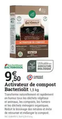Espace emeraude Sodac - activateur de compost bacteriolit offre