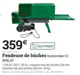 Espace emeraude Fendeuse de bûches sfbl5t offre