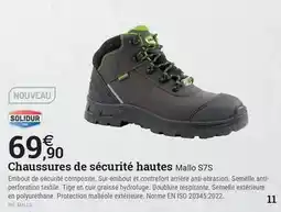 Espace emeraude Solidur - chaussures de sécurité hautes offre