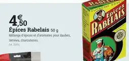 Espace emeraude Epices rabelais 50 g offre