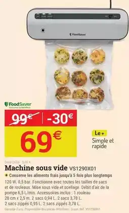 Espace emeraude Foodsaver - machine sous vide offre