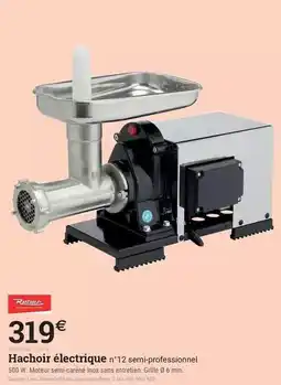 Espace emeraude Reber - hachoir électrique offre