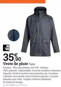 Espace emeraude North ways - veste de pluie offre