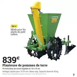 Espace emeraude Bomet - planteuse de pommes de terre offre