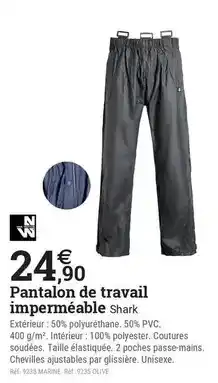 Espace emeraude North ways - pantalon de travail imperméable offre