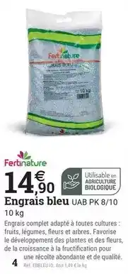 Espace emeraude Fertinature - engrais bleu offre