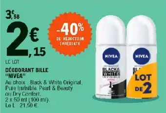 E.Leclerc Déodorant bille "nivea" offre