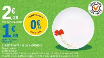 E.Leclerc Assiette plate offre