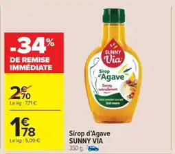 Carrefour Market Sirop D'agave Sunny Via offre
