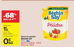 Carrefour Market Sucre en poudre BÉGHIN SAY offre