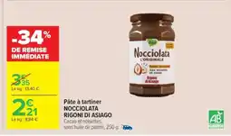 Carrefour Market NOCCIOLATA RIGONI DI ASIAGO offre