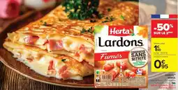 Carrefour Market Lardons Fumés Herta offre