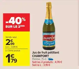 Carrefour Market Jus de fruit pétillant CHAMPOMY offre