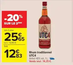 Carrefour Market Rhum traditionnel UTC4 offre