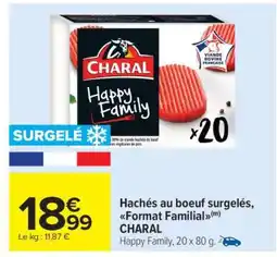 Carrefour Market Hachés au boeuf surgelés, Format Familial offre