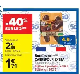 Carrefour Market Boudins noirs CARREFOUR EXTRA offre