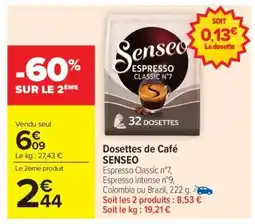 Carrefour Market Dosettes De Café Senseo offre