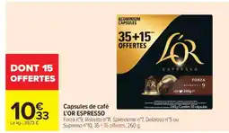 Carrefour Market Capsules de café L'OR Espresso offre