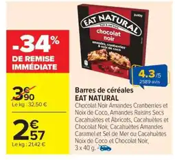 Carrefour Market Barres de céréales EAT NATURAL offre