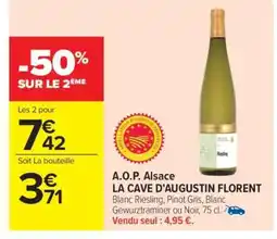 Carrefour Market A.O.P. Alsace LA CAVE D'AUGUSTIN FLORENT offre