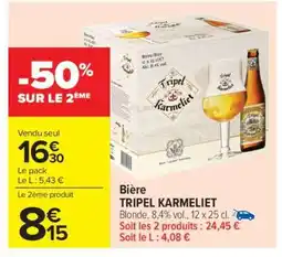 Carrefour Market Bière Tripel Karmeliet offre