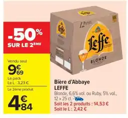 Carrefour Market Bière d’Abbaye LEFFE offre