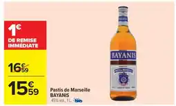 Carrefour Market Pastis de Marseille Bayanis offre