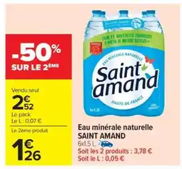 Carrefour Market Eau Minérale Naturelle Saint Amand offre
