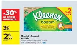 Carrefour Market Mouchoirs Duo pack KLEENEX offre