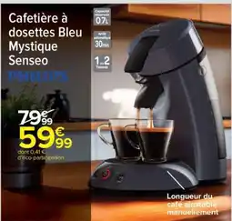 Carrefour Market Cafetière à dosettes Bleu Mystique Senseo PHILIPS offre